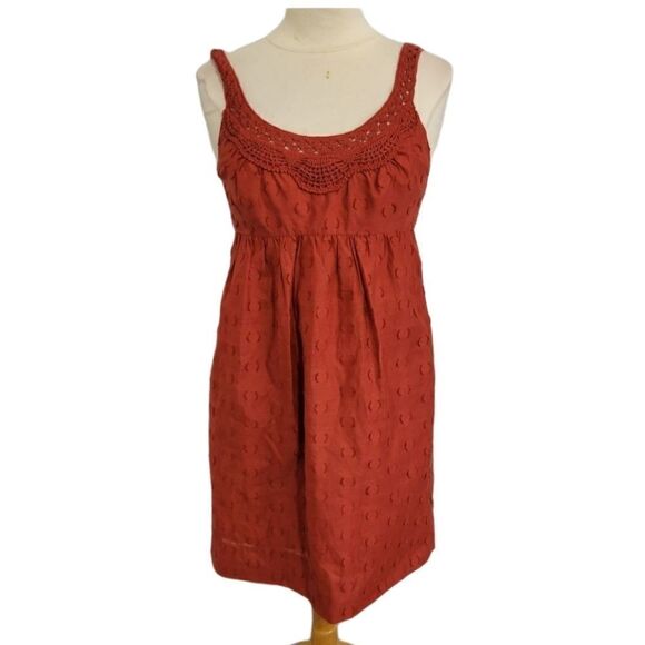 Bcbgmaxazria burnt orange mini dress Sz 8  - Picture 1 of 7